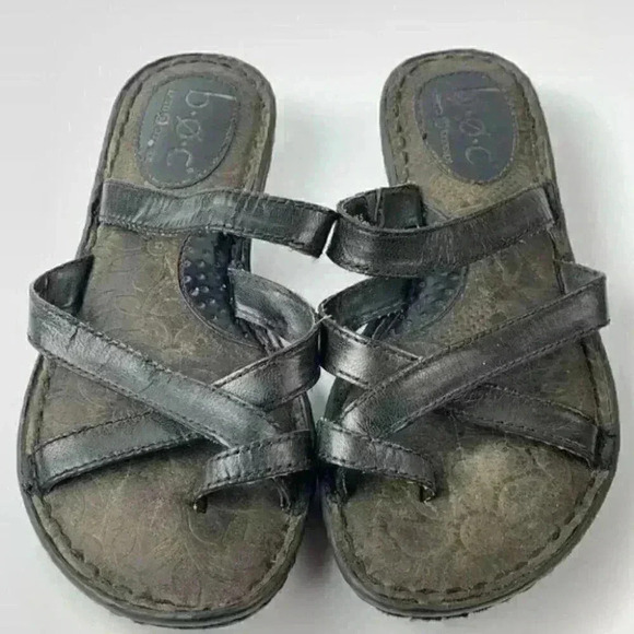 Boc born concept sandals 6 36.5 M/W black leather - Picture 2 of 8